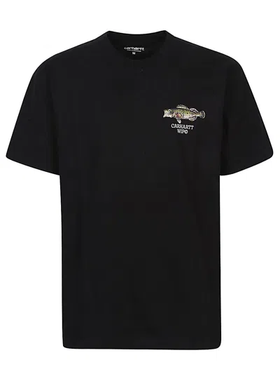 Carhartt Logo Organic Cotton T-shirt In Black
