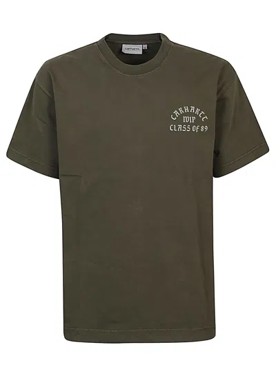 Carhartt Logo Organic Cotton T-shirt In Green