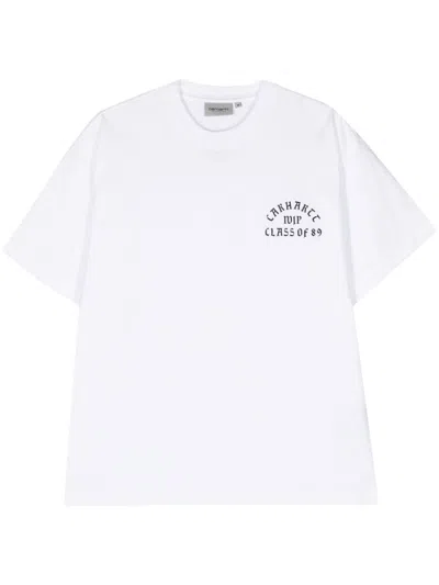 Carhartt Logo Organic Cotton T-shirt In White