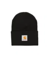 Carhartt Beanie Hat With Logo Patch In Black