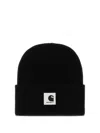 Carhartt Logo-patch Beanie In Black