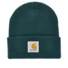 Carhartt Logo Patch Beanie In Green