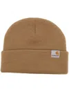 Carhartt Logo-patch Beanie In Nude