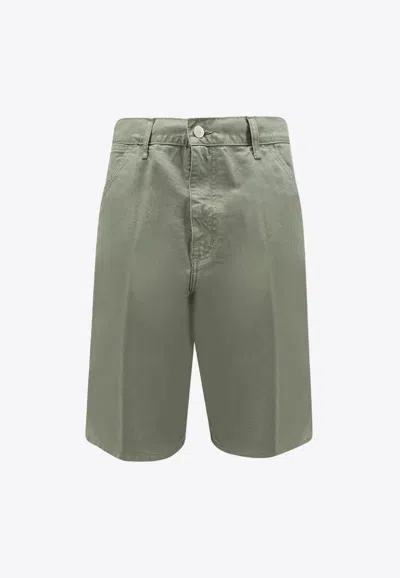 Carhartt Logo-patch Bermuda Shorts In Green