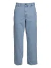 Carhartt Logo-patch Cargo-pocket Jeans In Blue