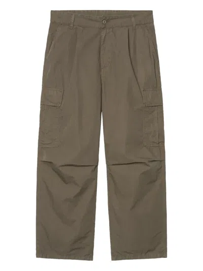 Carhartt Logo-patch Cargo-pocket Trousers In Brown