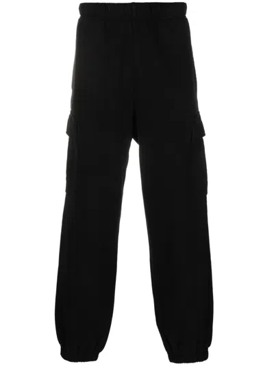 Carhartt Logo-patch Cotton Cargo Trousers In Black