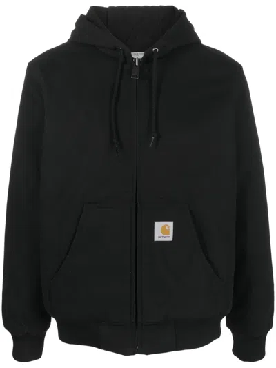 CARHARTT LOGO-PATCH COTTON HOODED JACKET