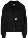 Carhartt Wide-fit Jacket In Dearborn Canvas With Quilted Lining In Black