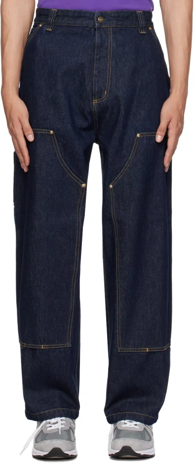 Carhartt Logo-patch Cotton Jeans In Blue