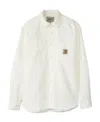 Carhartt Clink Cotton Canvas Button-up Shirt In White