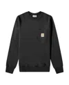 Carhartt Black Long Sleeve Pocket T-shirt In Black