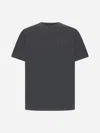 Carhartt Nelson Logo-patch Cotton T-shirt In Graphite Garment Dyed