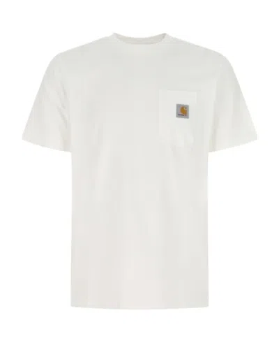 Carhartt Wip Cotton T-shirt With Logo Patch In White