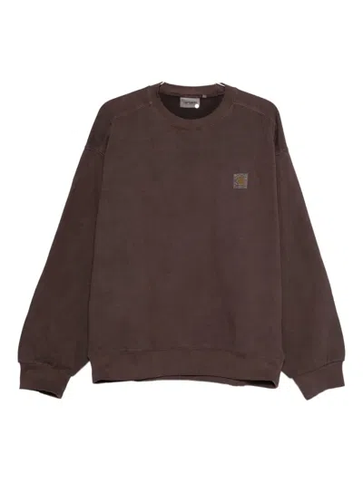 CARHARTT LOGO-PATCH CREW-NECK SWEATSHIRT