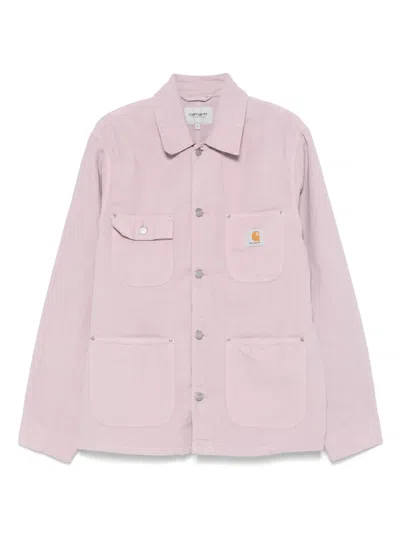 CARHARTT LOGO-PATCH DENIM JACKET