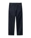 Carhartt Denim Trousers With Back Pockets And Belt Loops In Black