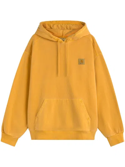 Carhartt Logo-patch Hoodie In Yellow