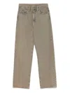 Carhartt Denim Trousers With Belt Loops In Brown