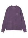 Carhartt Logo-patch Long-sleeve Sweatshirt In Purple