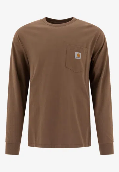 CARHARTT LOGO PATCH LONG-SLEEVED T-SHIRT