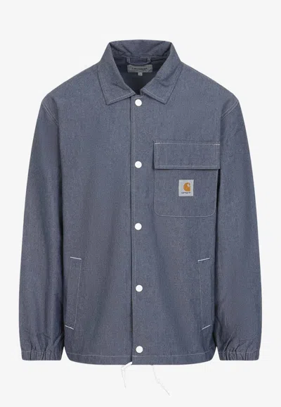 Carhartt Logo Patch Overshirt In Blue