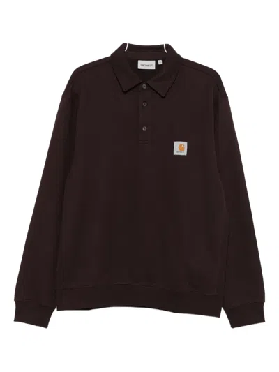 Carhartt Logo-patch Polo Sweatshirt In Multi