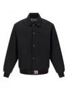 Carhartt Logo Patch Ribbed Ray Jacket In Black