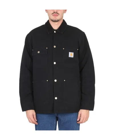 CARHARTT LOGO-PATCH SHIRT JACKET