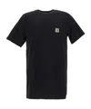 Carhartt Vintage  Pocket T Shirt Top In Washed Black, Men's At Urban Outfitters In Black