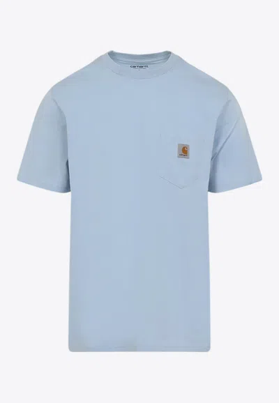 Carhartt Logo Patch Short-sleeved T-shirt In Blau