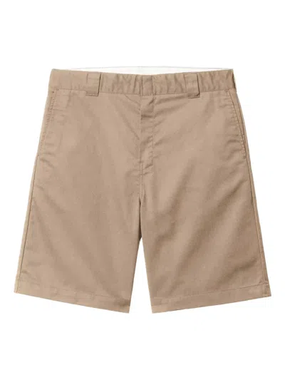 Carhartt Logo-patch Shorts In Neutral