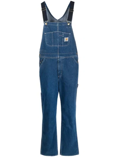 CARHARTT LOGO-PATCH STRAIGHT-LEG DUNGAREES