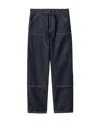 Carhartt Logo-patch Straight-leg Jeans In Black