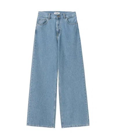 Carhartt Logo-patch Straight-leg Jeans In Blue