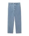 Carhartt Logo-patch Straight-leg Jeans In Blue