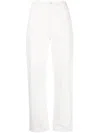 Carhartt Logo-patch Straight-leg Jeans In Neutrals