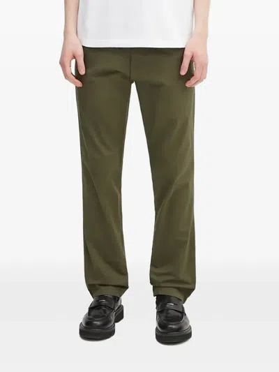 Carhartt Logo-patch Straight-leg Trousers In Green