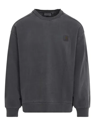 Carhartt Classic Crewneck Sweatshirt With Minimalist Design In Black