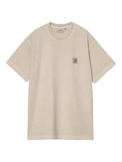 Carhartt Logo Patch T-shirt In Neutral