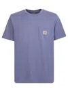 Carhartt T-shirt Chest Pocket Short Sleeves In Blue