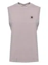 Carhartt Logo-patch Tank Top In Brown