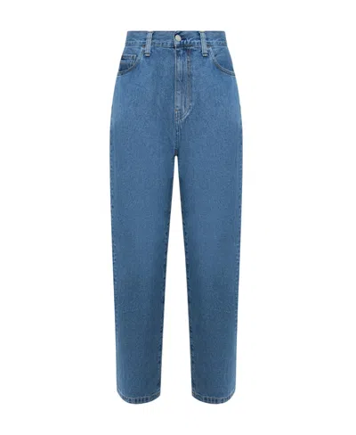 Carhartt Logo-patch Tapered Jeans In Blue