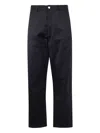 Carhartt Logo-patch Trousers In Black
