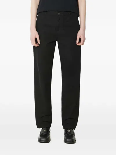 Carhartt Logo-patch Trousers In Black