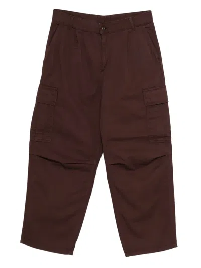 Carhartt Cargo Trousers Featuring Multiple Pocket Styles In Burgundy