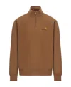 Carhartt Felpa Half Zip American Script Hamilton Brown In Brown