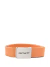 Carhartt Logo-plaque Belt In Orange
