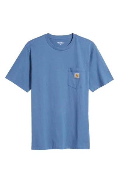 Carhartt Logo Pocket T-shirt In Blue