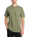 Carhartt Cotton T-shirt In Military Green With Pocket And Logo